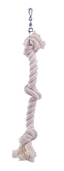 Nobby závěsné bavlněné lano malé se 3 uzly 38cm
