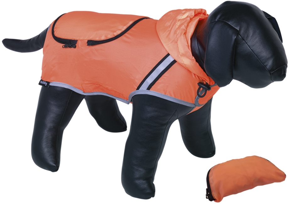 Nobby Rainy reflexní pláštěnka pro psa oranžová neon 40cm