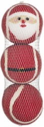 Nobby Vánoční tenisové míčky santa 3 ks 4,5 cm