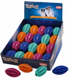 Nobby TOYBOX dentální ragby míč guma 9x5cm 20ks