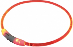 Nobby Starlight svítící obojek ABS plast červená 65cm