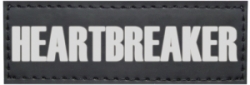 Nobby vyměnitelný nápis HEARTBREAKER na postroj Seguro 3x9cm 2ks