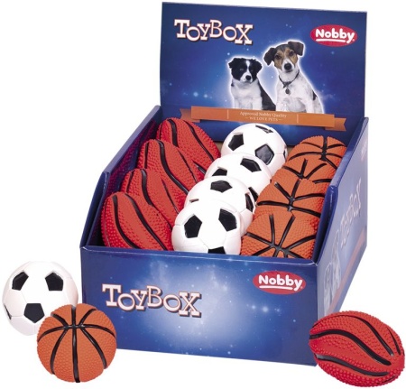 Nobby Toy Box pes latexové hračky míčky 24ks
