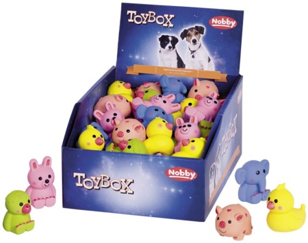 Nobby Toy Box pes latexové hračky mini zvířátka 50ks