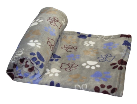 Nobby fleecová kostkovaná deka PIPPA Classic 50 x 75 cm světle šedá