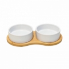 Nobby podnos + 2 misky BAMBASSO 2x 250 ml